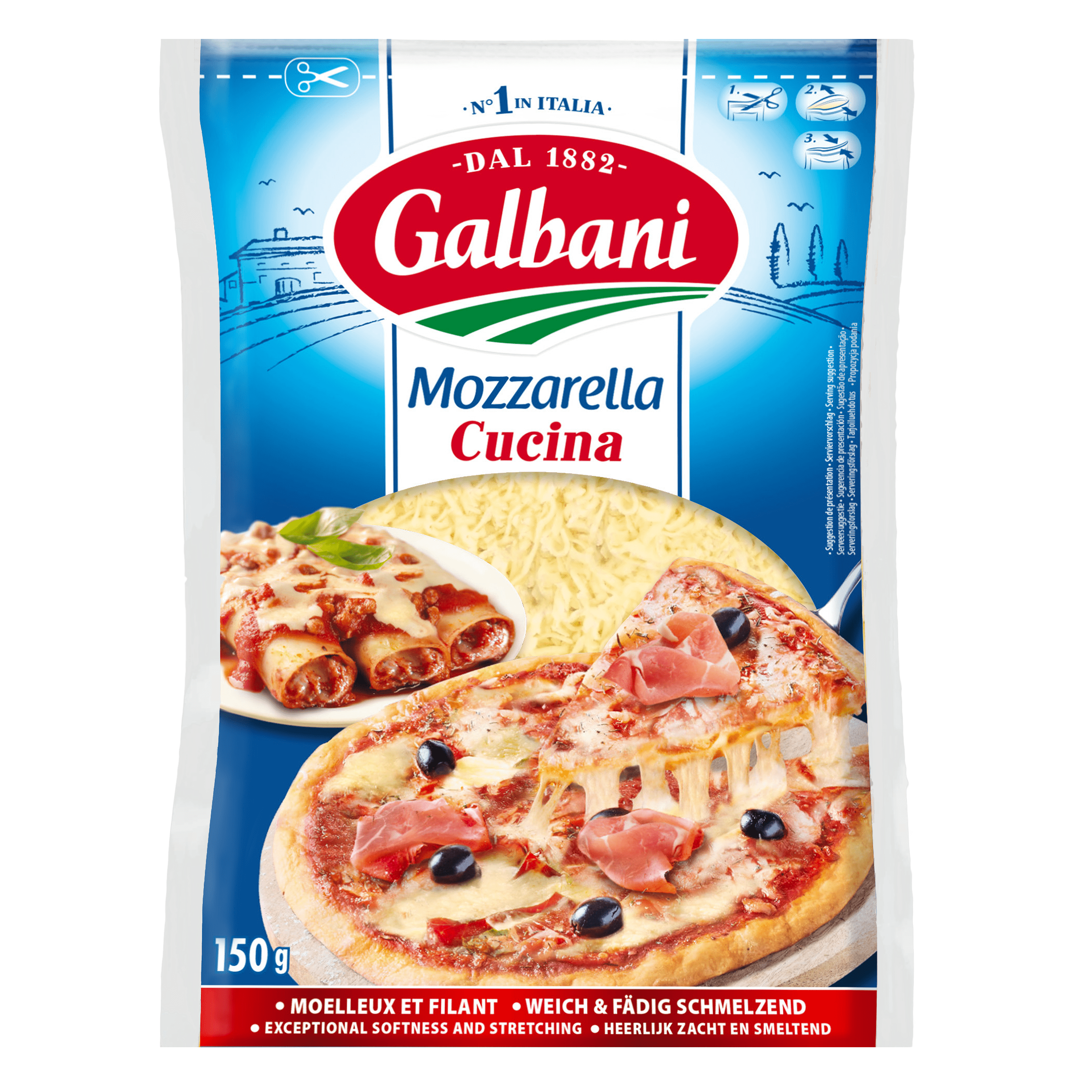 Mozzarella Rapée 150g Galbani - Nos Fromages À L'italienne