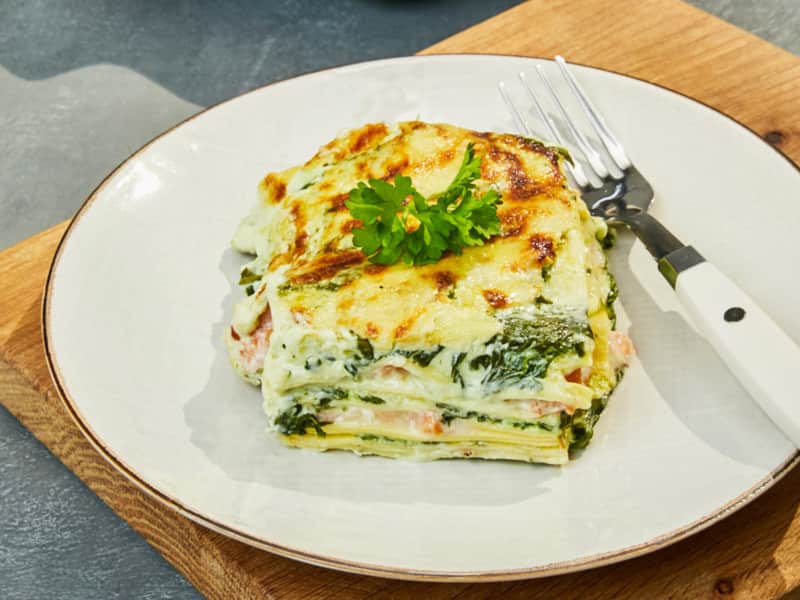 Recette de lasagnes au saumon & Mozzarella