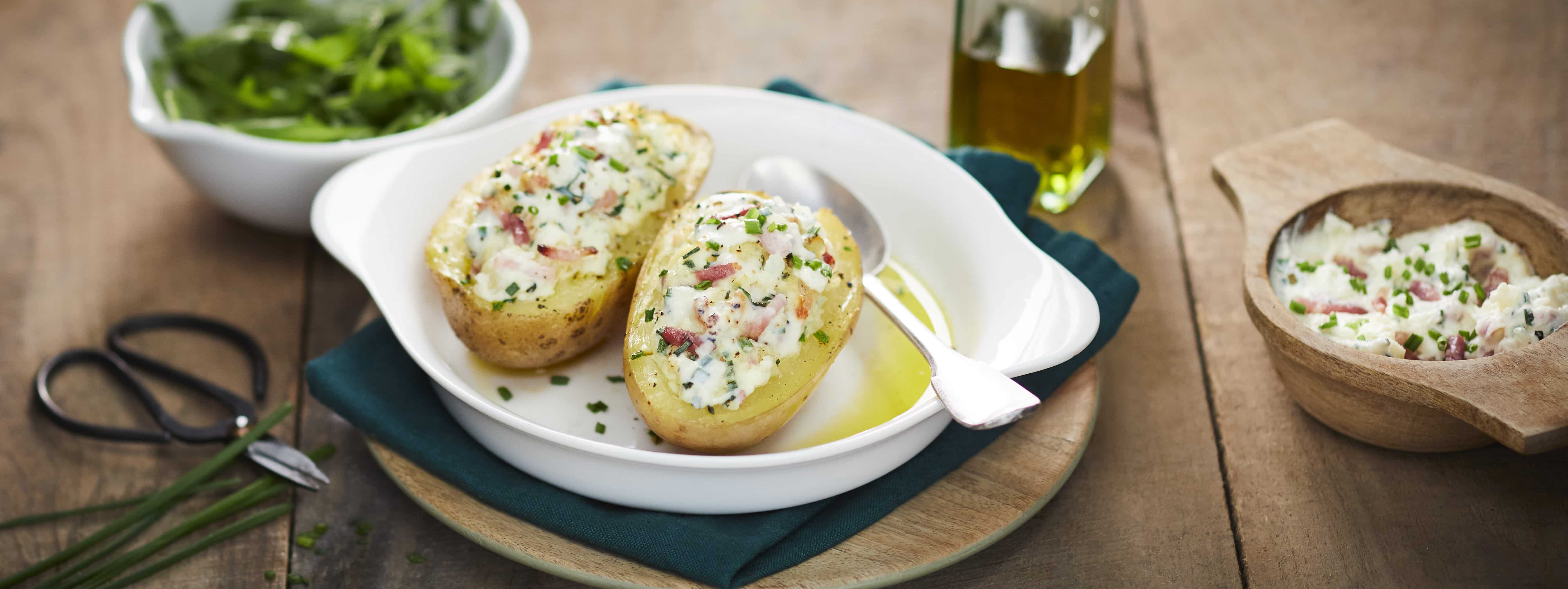 Recette Pommes De Terre En Robe Des Champs Farcies Au Fromage