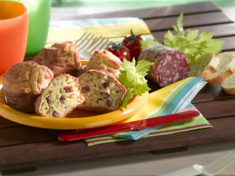 Recette - Muffins au salami et à la Ricotta - Antipasti | Galbani