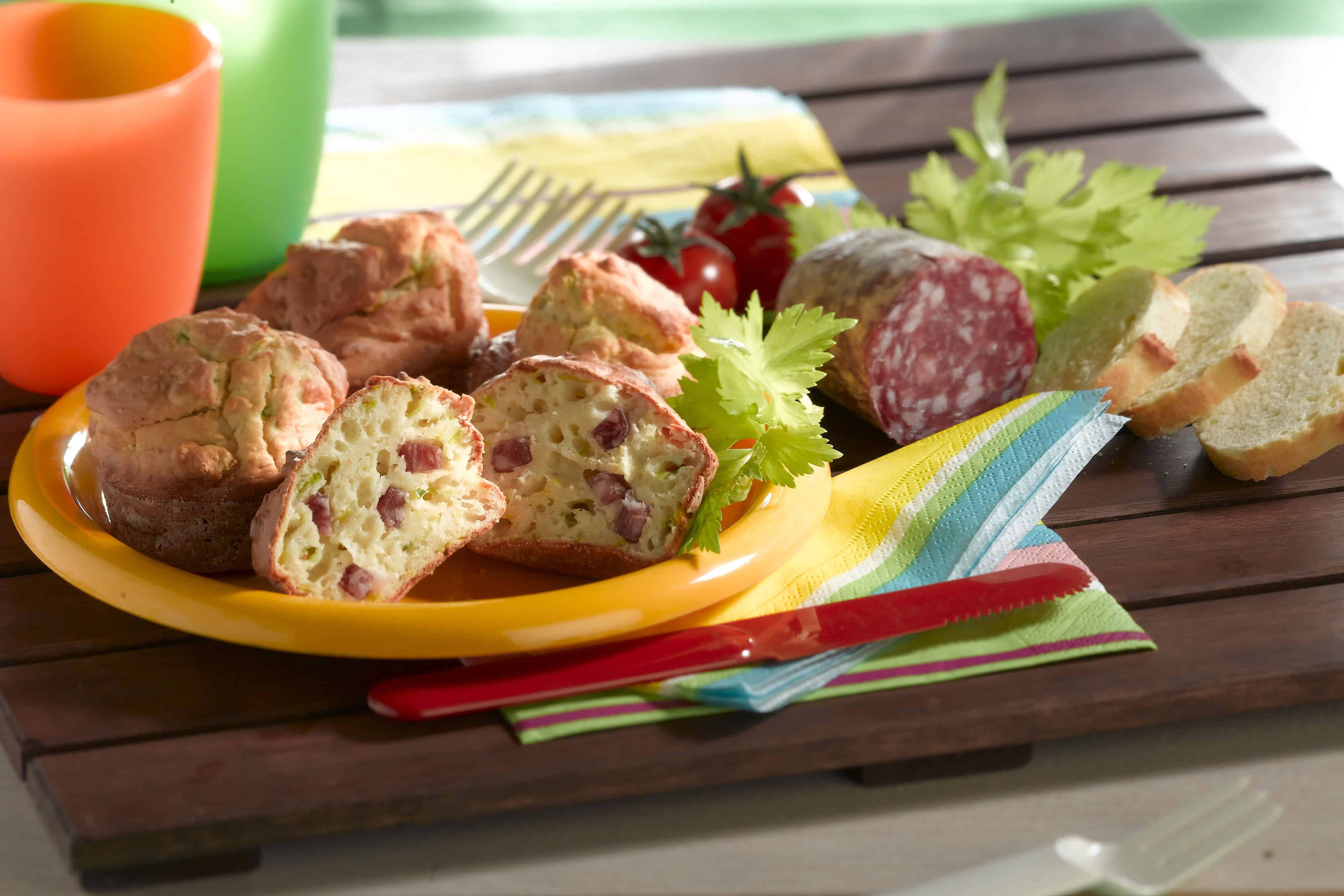 Recette - Muffins au salami et à la Ricotta - Antipasti | Galbani