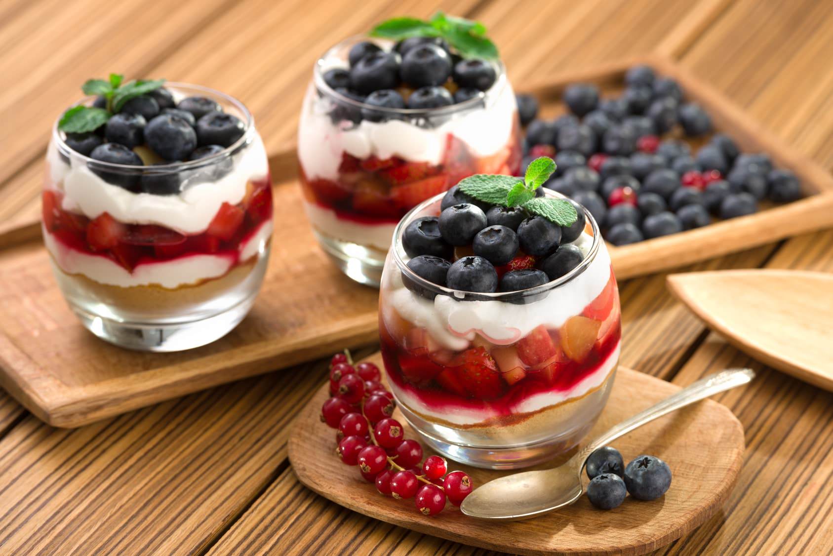 Verrine dessert léger et fruité