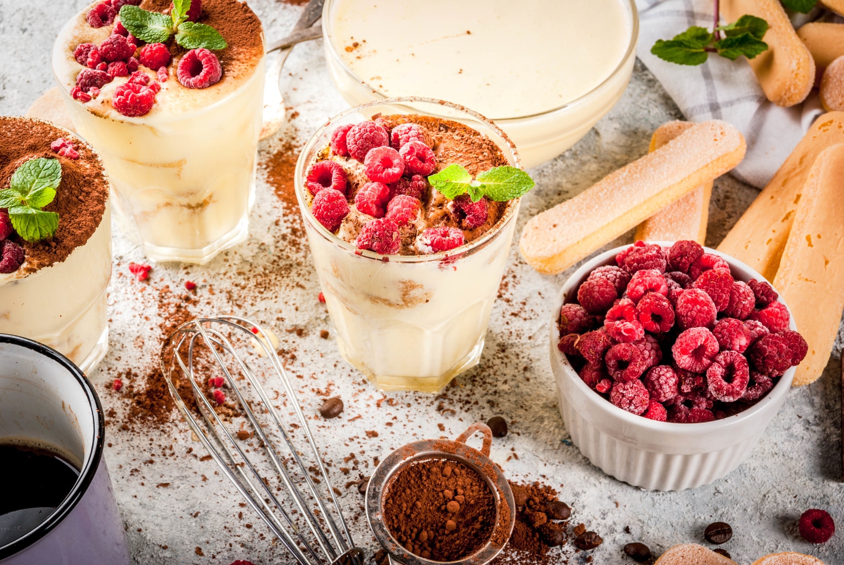 Recette Tiramisu aux Framboises et aux Biscuits Roses De Reims | Galbani