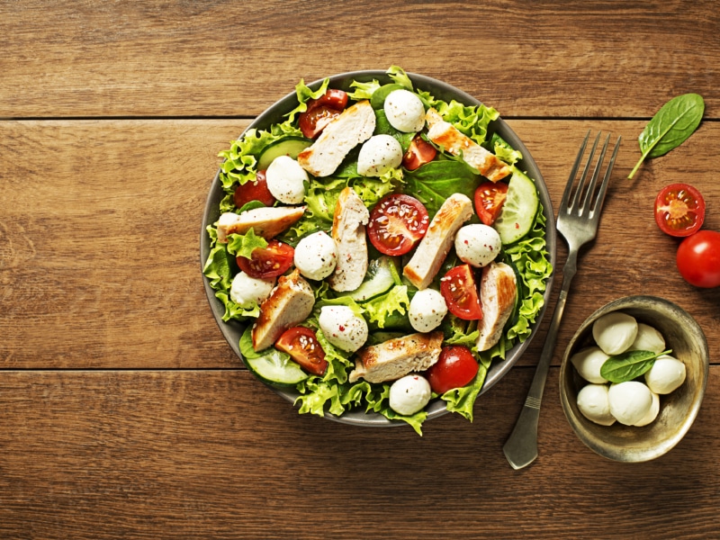 Recette de salade composée et Mozzarella Mini